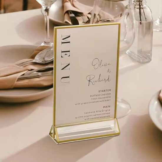 Wedding Acrylic Table Sign Holder for Desktop Decoration