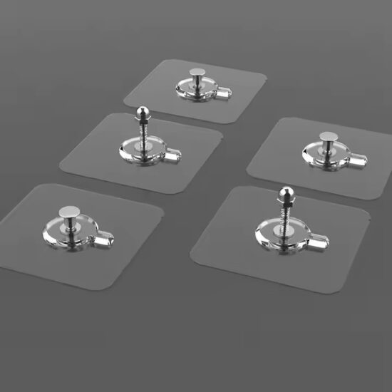 Transparent Adhesive Wall Hooks for Waterproof Acrylic Sign Mounting