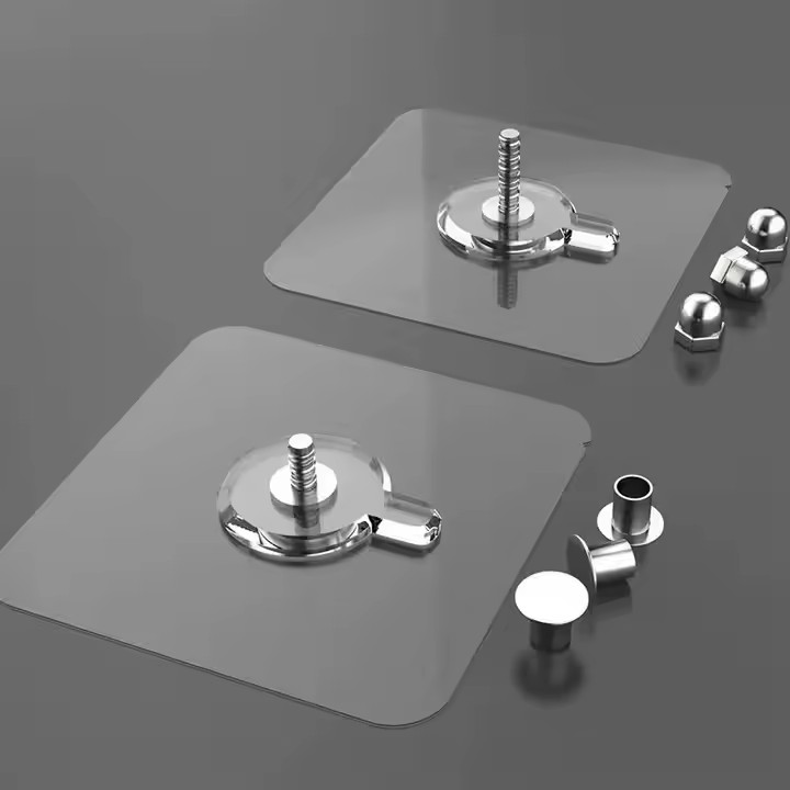 Transparent Adhesive Wall Hooks for Waterproof Acrylic Sign Mounting