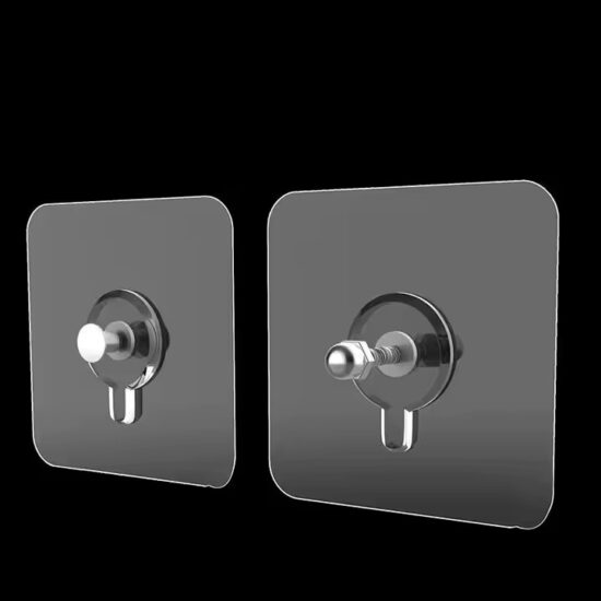 Transparent Adhesive Wall Hooks for Waterproof Acrylic Sign Mounting