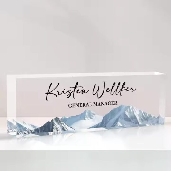 Acrylic Desk Name Plate for Office Decoration