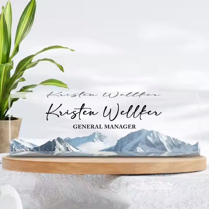 Acrylic Desk Name Plate for Office Decoration