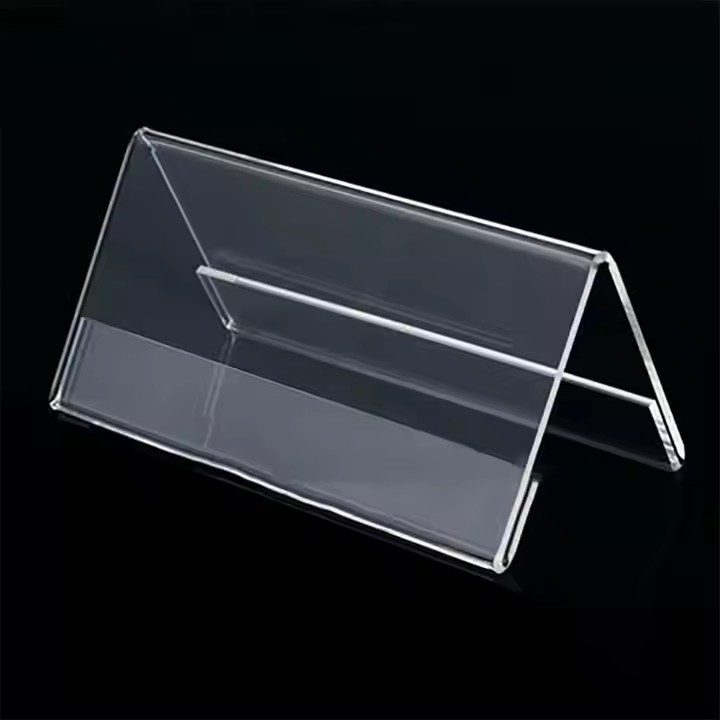Blank Transparent Acrylic Desk Name Plate for Office Use