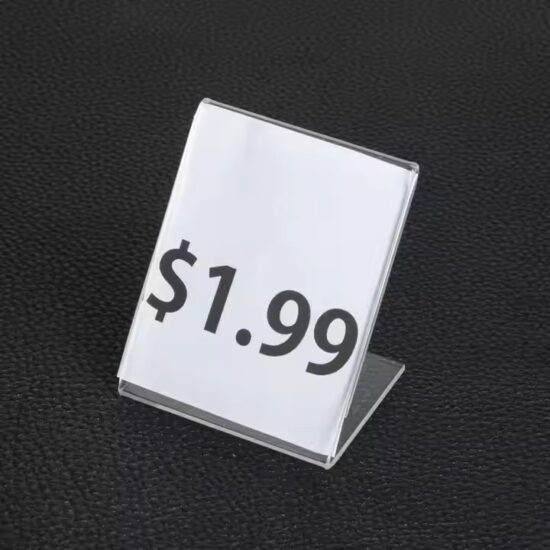 Blank Transparent Acrylic Desk Name Plate for Office Use