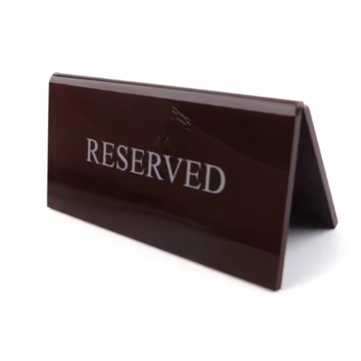 Custom Printed Acrylic Desk Sign with Personalized Name and Message