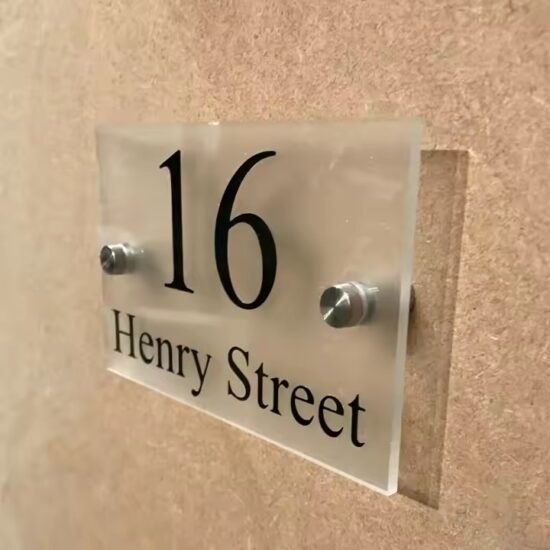 Custom Designed Wall-Mounted Acrylic Door Sign
