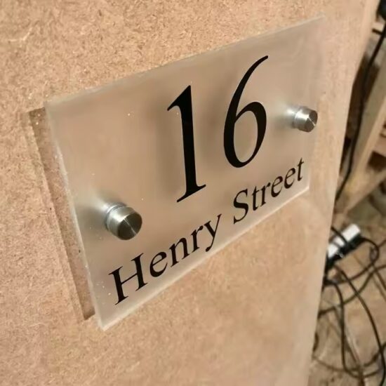 Custom Designed Wall-Mounted Acrylic Door Sign