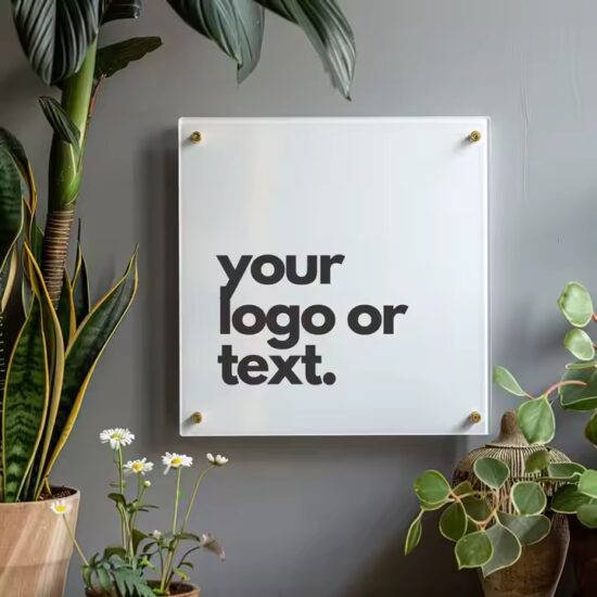 Custom Printed Acrylic Business Logo Sign for Office Wall Branding
