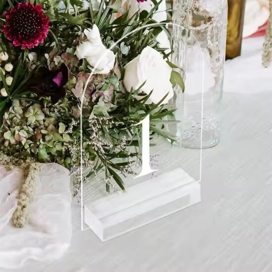 Custom Blank Engraved Acrylic Wedding Table Number Sign
