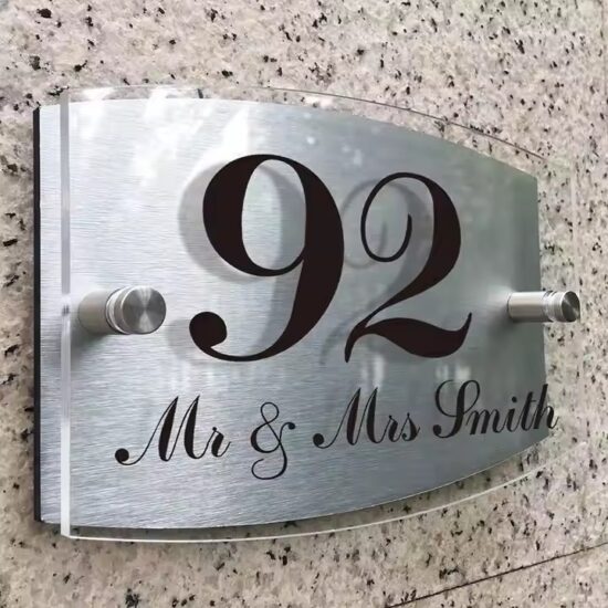Personalized Wall Mounted Acrylic Address Sign
