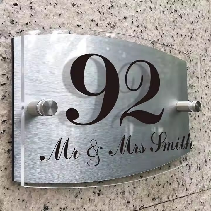 Personalized Wall Mounted Acrylic Address Sign