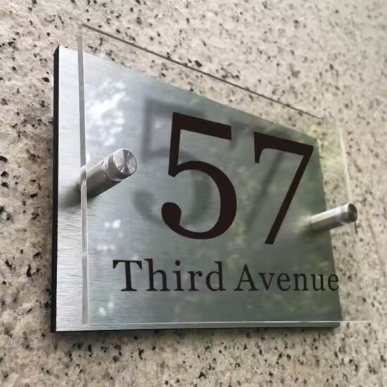 Personalized Wall Mounted Acrylic Address Sign