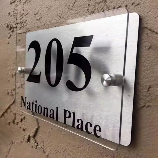 Personalized Wall Mounted Acrylic Address Sign
