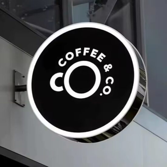 Outdoor Acrylic Sign for Coffee Shops and Retail Storefronts