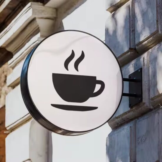 Outdoor Acrylic Sign for Coffee Shops and Retail Storefronts