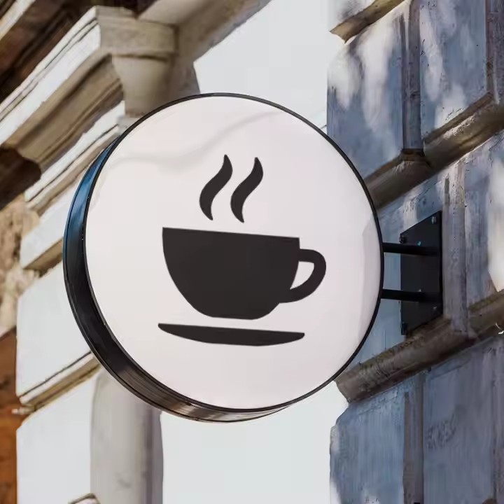 Outdoor Acrylic Sign for Coffee Shops and Retail Storefronts