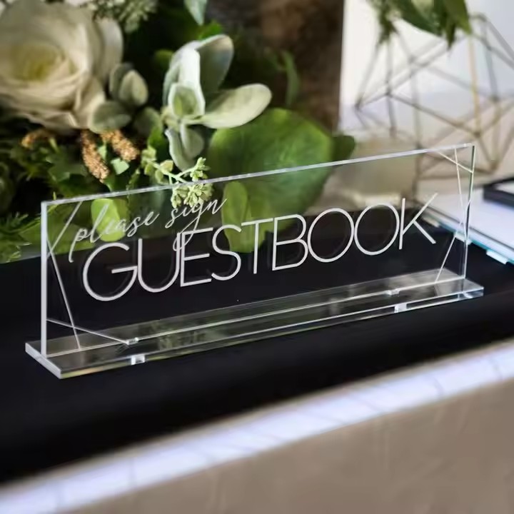 Minimalist Geometric Acrylic Desk Name Plate