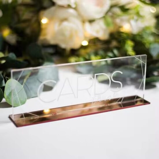 Minimalist Geometric Acrylic Desk Name Plate
