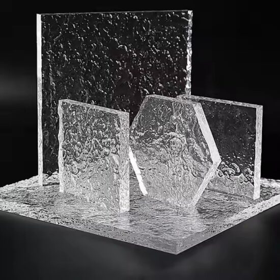 Ribbed Textured Clear Acrylic Sheet for Decorative Use