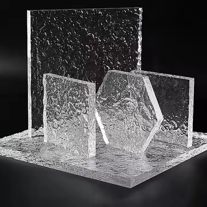 Ribbed Textured Clear Acrylic Sheet for Decorative Use