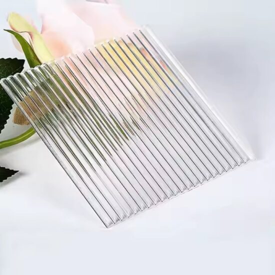 Ribbed Textured Clear Acrylic Sheet for Decorative Use