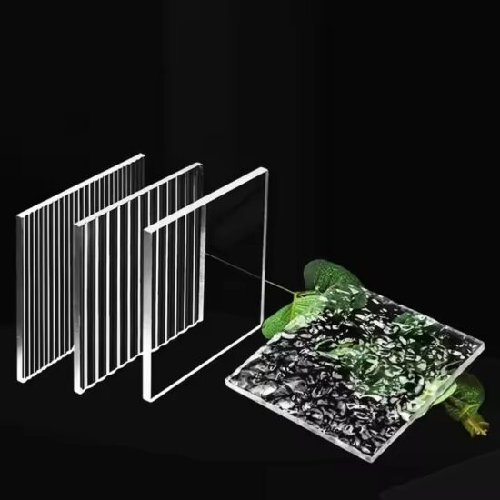Ribbed Textured Clear Acrylic Sheet for Decorative Use