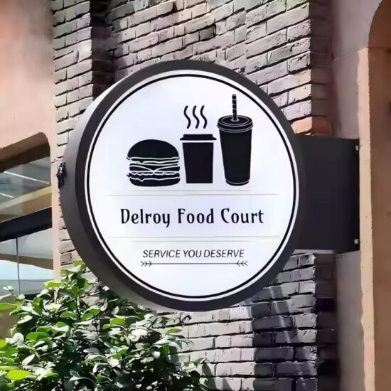 Double-Sided Waterproof LED Acrylic Sign for Outdoor Storefronts