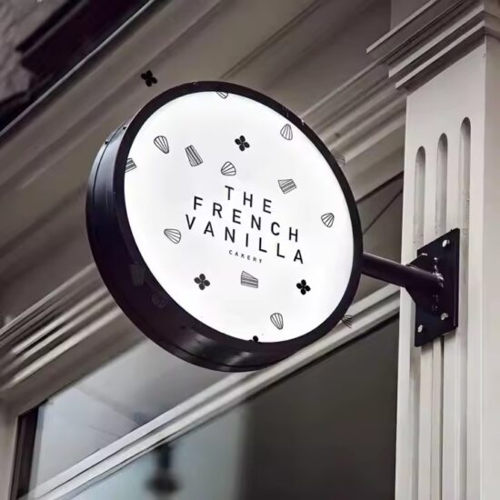 Double-Sided Waterproof LED Acrylic Sign for Outdoor Storefronts
