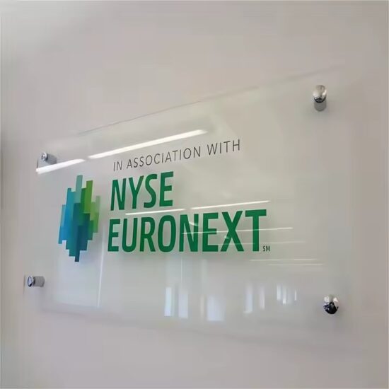 Premium Wall-Mounted Acrylic Business Sign for Offices