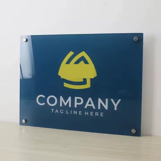 Premium Wall-Mounted Acrylic Business Sign for Offices
