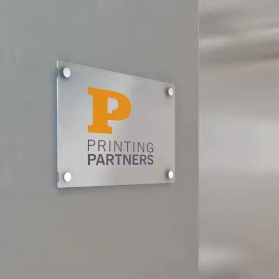 Premium Wall-Mounted Acrylic Business Sign for Offices