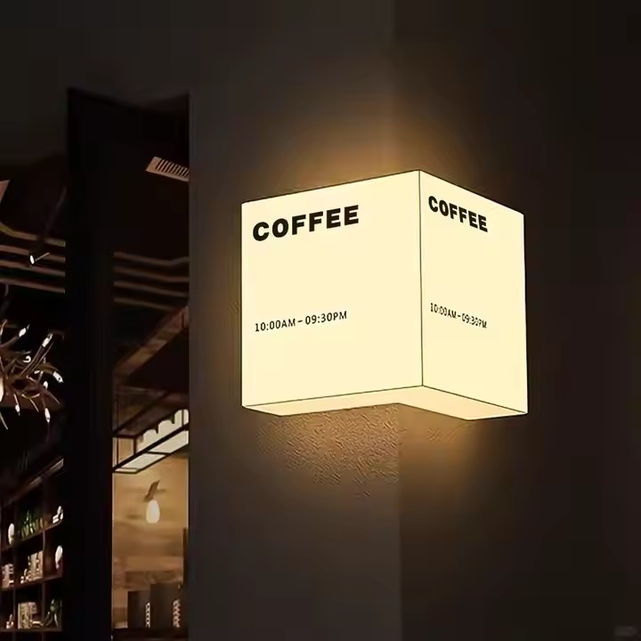 Waterproof LED Acrylic Outdoor Sign for Coffee Shop Branding