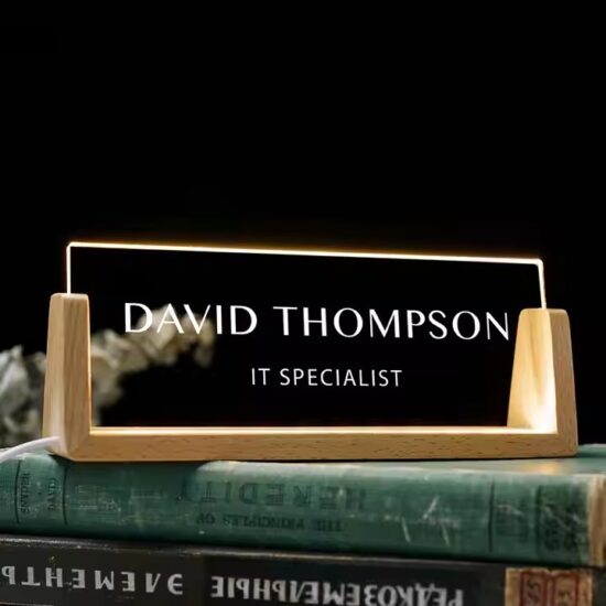 Luxury Personalized LED Engraved Acrylic Sign for Business and Décor