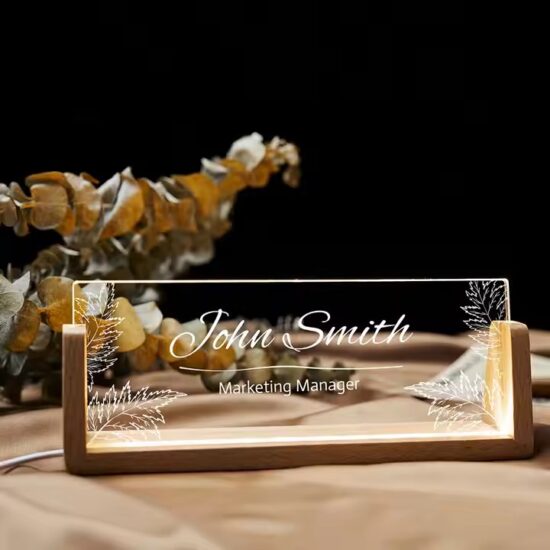 Luxury Personalized LED Engraved Acrylic Sign for Business and Décor