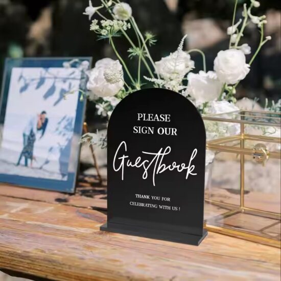 Engraved Acrylic Event Sign for Party Decoration