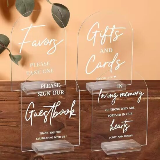 Engraved Acrylic Event Sign for Party Decoration