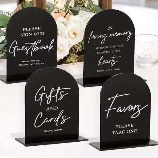Engraved Acrylic Event Sign for Party Decoration