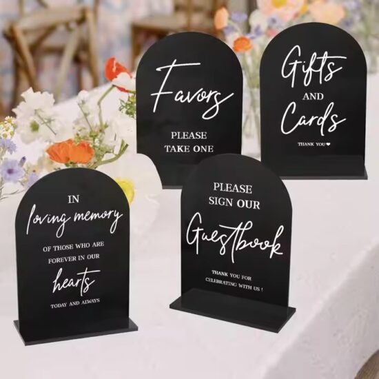 Engraved Acrylic Event Sign for Party Decoration