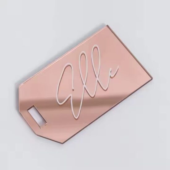 Eco-Friendly Mirror Acrylic Wedding Name Tag