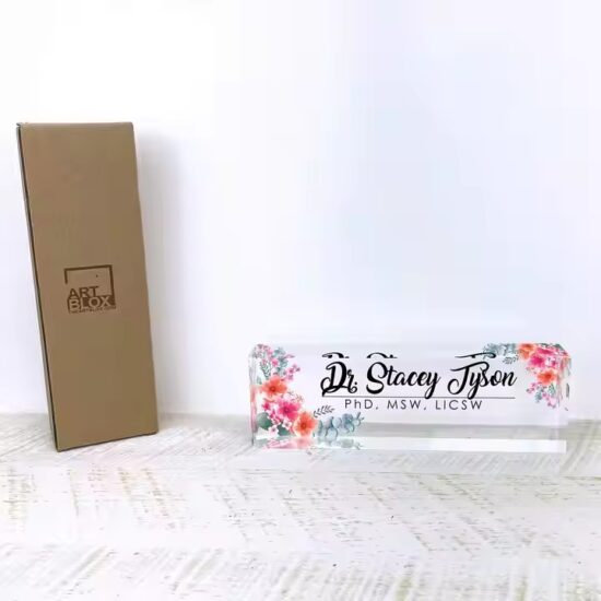 Personalized Acrylic Desk Name Plate for Office