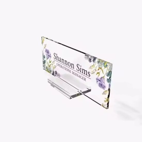 Personalized Acrylic Desk Name Plate for Office