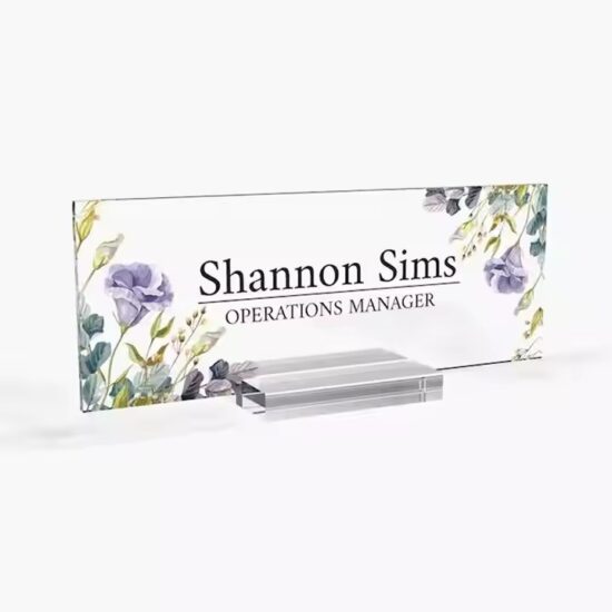 Personalized Acrylic Desk Name Plate for Office