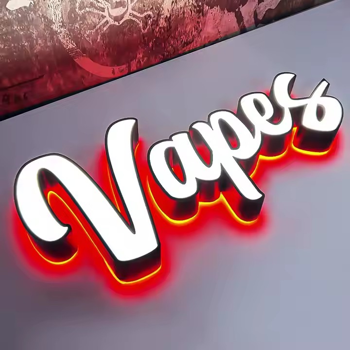 Illuminated Outdoor Acrylic Storefront Sign with LED Lighting