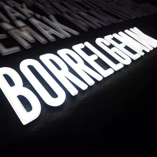 Illuminated Outdoor Acrylic Storefront Sign with LED Lighting

