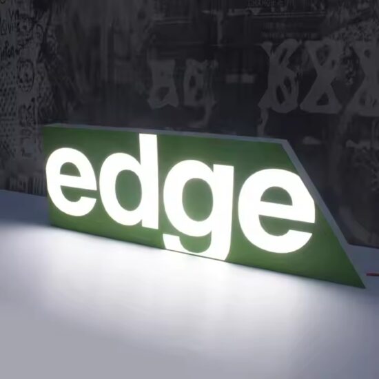 Illuminated Outdoor Acrylic Storefront Sign with LED Lighting

