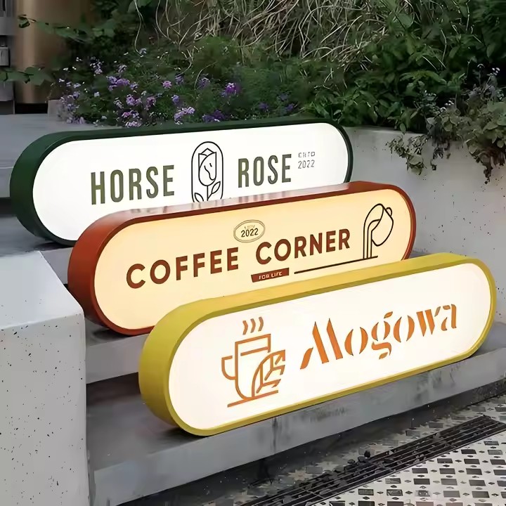 LED Illuminated Acrylic Storefront Sign for Outdoor Use