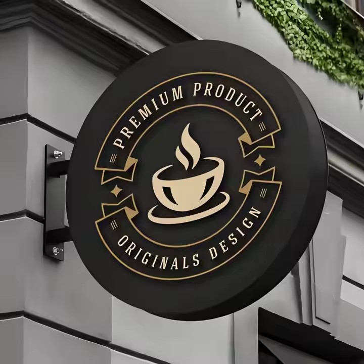 Wall-Mounted Outdoor Acrylic Sign for Shop Branding