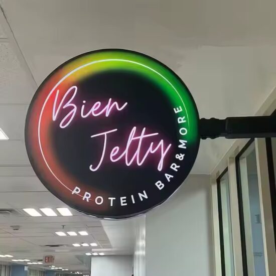 Wall-Mounted Outdoor Acrylic Sign for Shop Branding