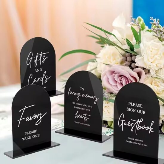 Engraved Acrylic Sign for Party and Event Decoration