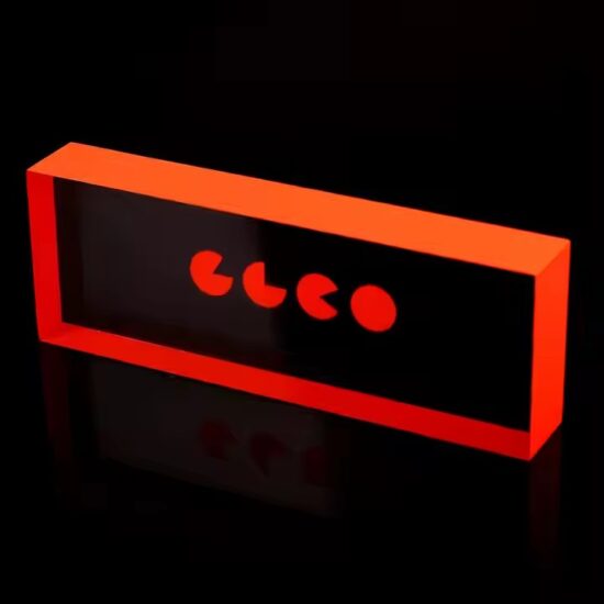 3D Laser Engraved Solid Color Acrylic Desk Name Plate